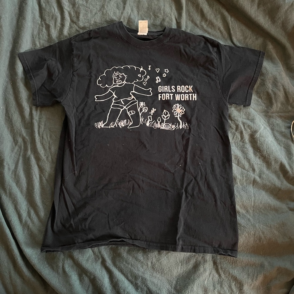 Screen Printed Girls Rock Fort Worth Merch T-Shirt